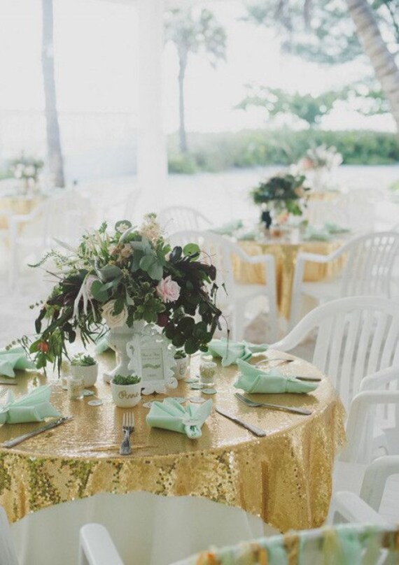 Mint Tablecloths, Overlays, Bridal Shower, Sweet 16, Derby, BBQ  display picture 1