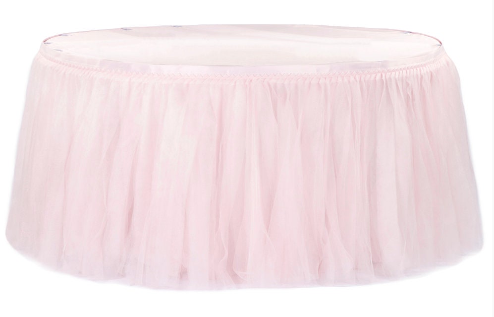 Blush Rose Tutu Table Skirt Ivory White Tutu Princess | Etsy