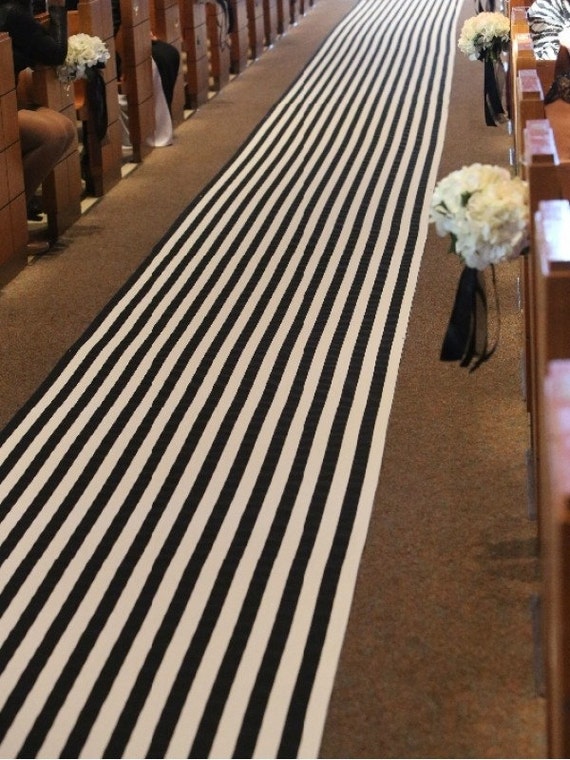 Black and White Stripe Aisle Runner Kate Spade Wedding - Etsy