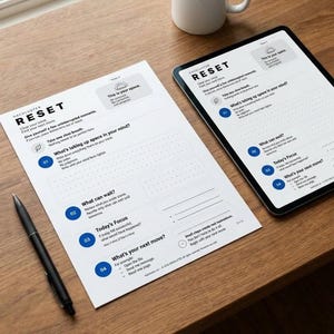 ADHD Brain Dump Printable Sheet for Executive Dysfunction, Minimalist Daily Mental Reset Planner, Fillable Overwhelmed Declutter Page PDF