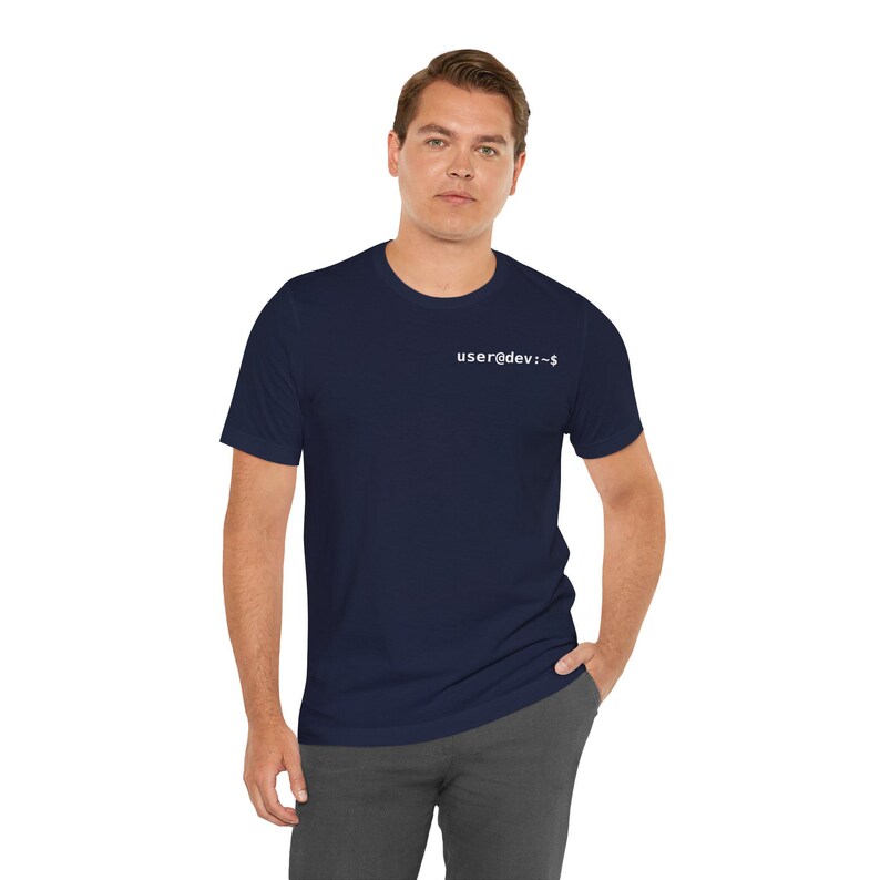 user@dev:- Terminalcode-T-Shirt | Programmierer-T-Shirt, Marineblau Bild 3