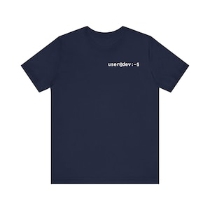 user@dev:- Terminalcode-T-Shirt | Programmierer-T-Shirt, Marineblau Bild 2