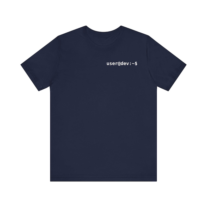 user@dev:- Terminalcode-T-Shirt | Programmierer-T-Shirt, Marineblau Bild 2