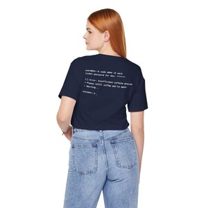 user@dev:- Terminalcode-T-Shirt | Programmierer-T-Shirt, Marineblau Bild 6