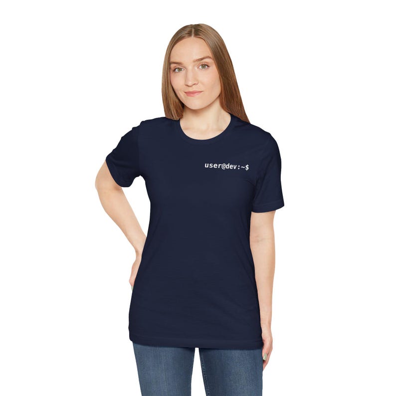user@dev:- Terminalcode-T-Shirt | Programmierer-T-Shirt, Marineblau Bild 5