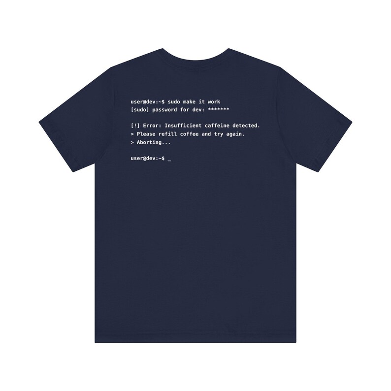 user@dev:- Terminalcode-T-Shirt | Programmierer-T-Shirt, Marineblau Bild 1