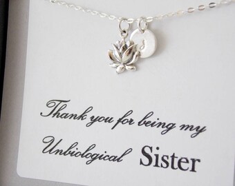 Sister Jewelry Sterling Silver Etsy - sterling silver lotus sister best friend necklace bff sister jewelry sister necklace best friend jewelry