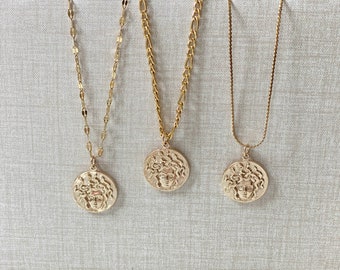 Gold Medusa Necklace: Waterproof Snake Jewelry, Greek Mythology