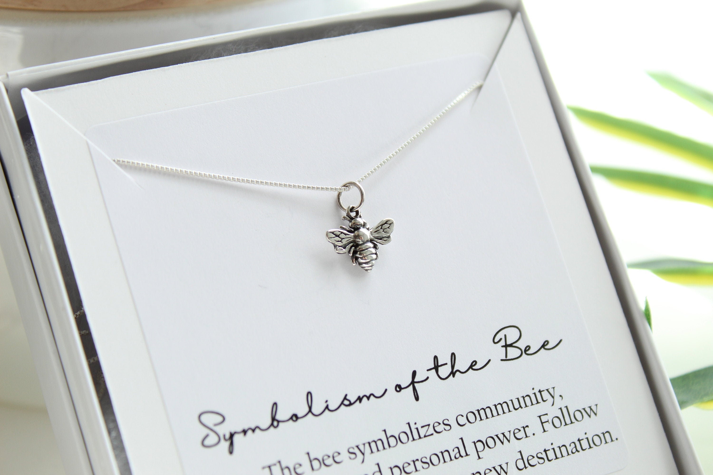 Bee Necklace, Bronze Bee Earrings, Sterling Silver Flower With Bronze Honey  Bee, Gift for Best Friend, Jewelry Set for Women, Post Studs 