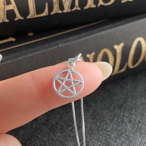 Teeny Tiny Sterling Silver or Gold  Pentagram Necklace. Sterling Silver Wiccan Jewelry, Pentagram Jewelry, Wiccan Necklace,Vermeil Jewelry