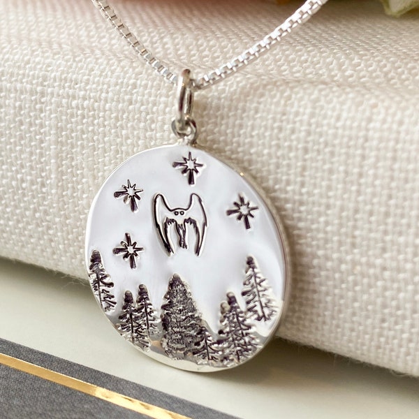 Sterling Silver Hand Stamped Mothman Necklace. Mothman Jewelry, Cryptid Jewelry, Waterproof Jewelry, Point Pleasant Jewelry, CHAIN CHOICES