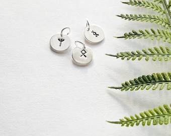 Sterling Silver Norse Rune Charm Add On, Viking Jewelry
