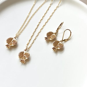 14kt Gold Filled Hecate Pomegranate Necklace: Greek Mythology Amulet