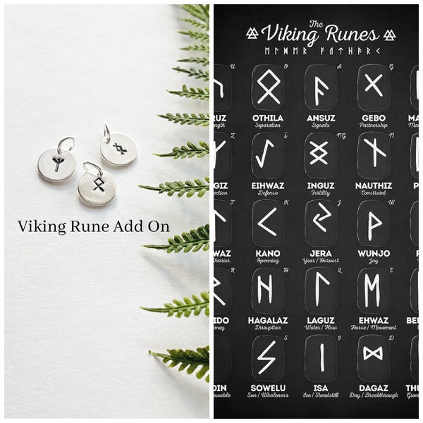 Norse Rune Add On in Sterling Silver or Gold Filled .Thors Hammer Jewelry, Norse Jewelry,  Viking Jewelry.