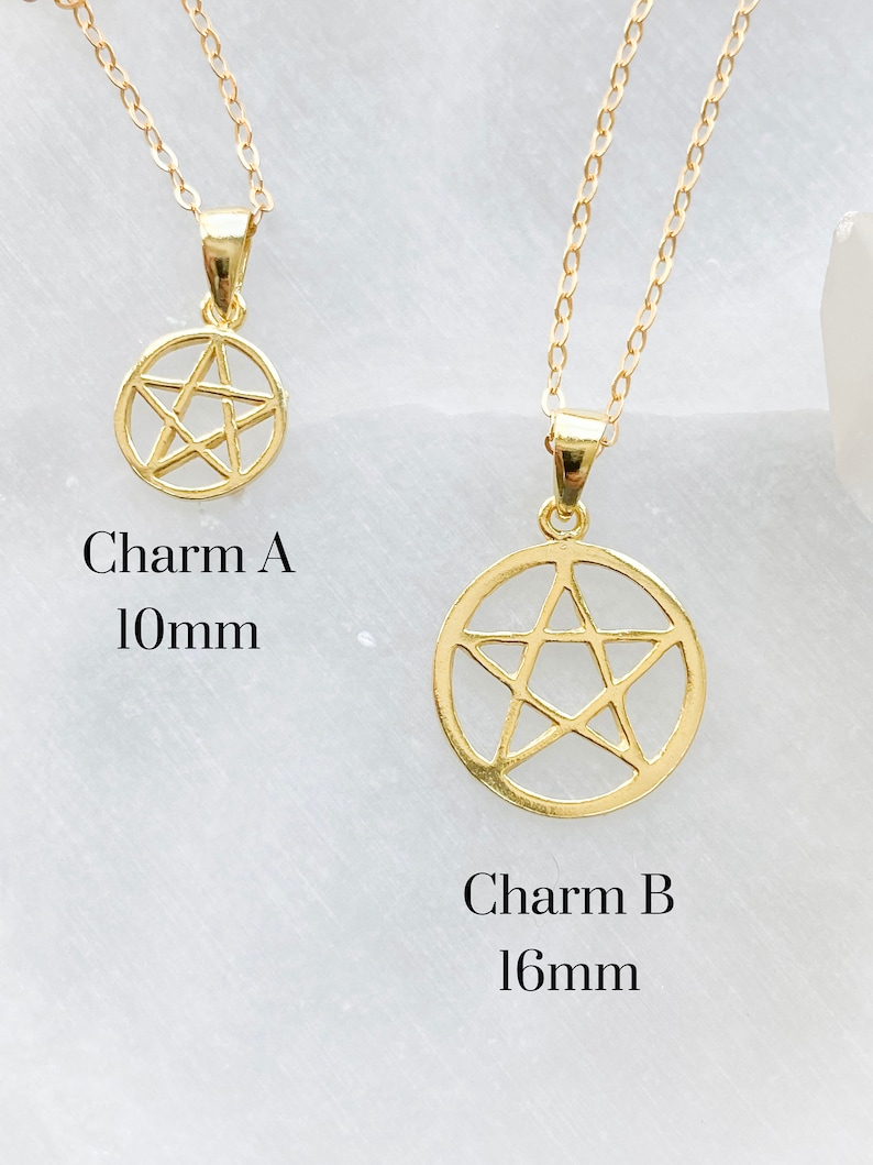 Gold Filled Pentagram Necklace: Tiny Wiccan Jewelry Bild 6