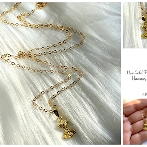 Tiny Gold Filled Thors Hammer Necklace: Norse Viking Jewelry