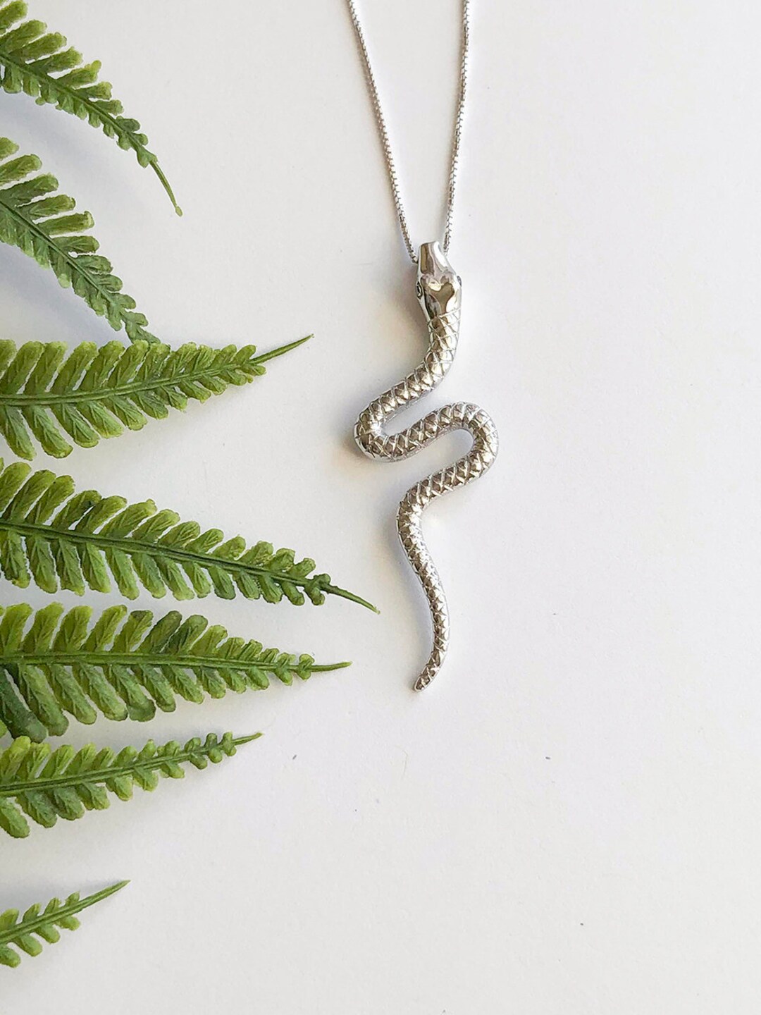 Sterling Silver Snake Necklace. Snake Jewelry, Snake Charms - Etsy