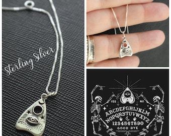 Ouija Board Planchette Charm Necklace . Your Choice! Ouija Jewelry, Ghost Hunter Jewelry, Spirit Board Jewelry.