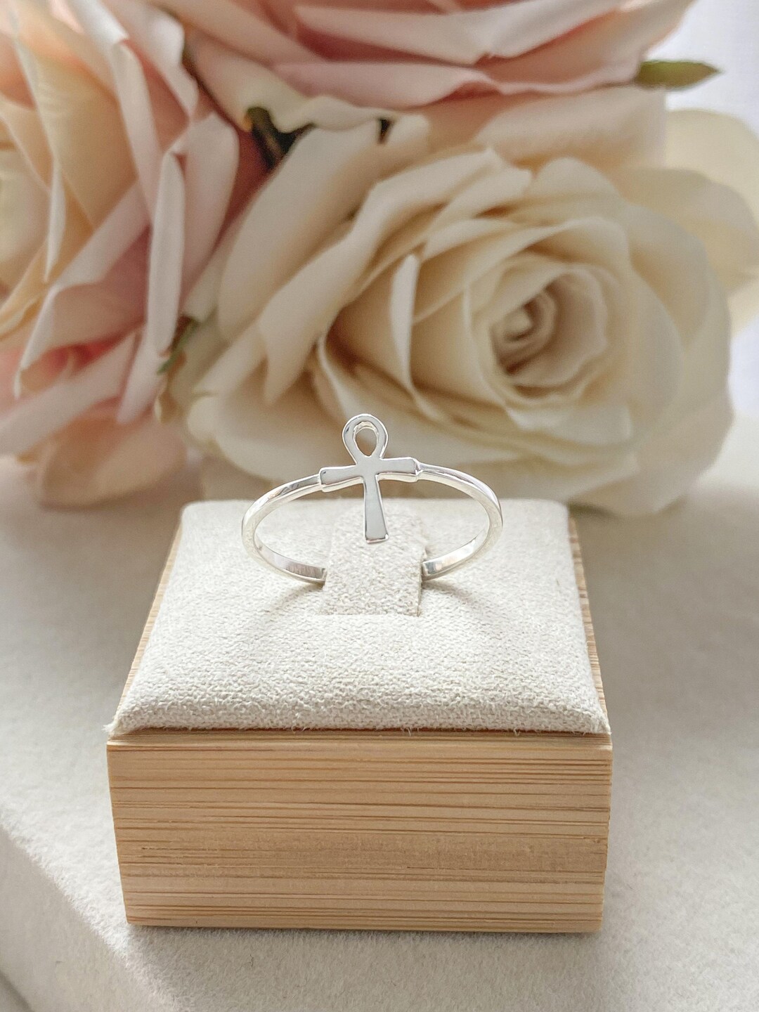 Sterling Silver Ankh Ring. Ankh Jewelry Key of Life Ring Etsy