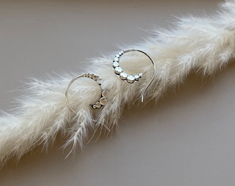 Sterling Silver Modern Swirl Earrings. Modern Jewelry, Swirl Jewelry, Boho Jewelry,Spiral Earrings, Waterproof Jewelry