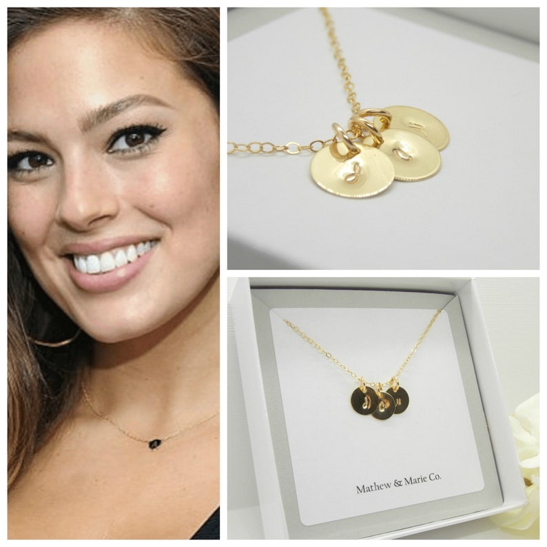 Letter Jewelry Hand Stamped Necklace 14KT Filled Personalized Letter Necklace Personalized Necklace