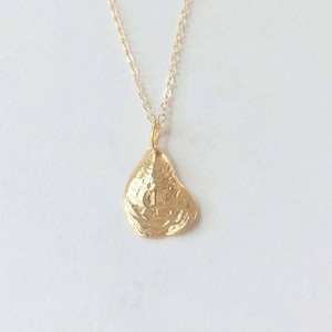 Gold Vermeil Oyster Shell Necklace with Gold Filled Chain. Beach, Seasshell, Nautical