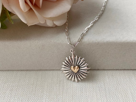 Sunburst Sun Design Toggle Necklace 14k Gold-plated Sterling Silver Sunburst Sun Design Toggle Necklace 14k Gold-plated Sterling Silver