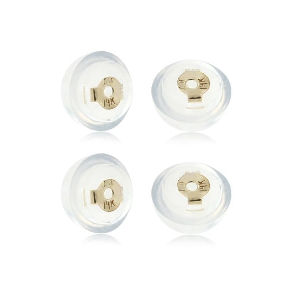 Sterling Silver or 14K Gold-plated Screw Backs replacements, Includes a  Pair of Silicone Backs, Cherished Moments Replacement Earring Back 