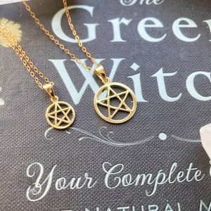 Gold Filled Pentagram Necklace: Tiny Wiccan Jewelry Bild 8