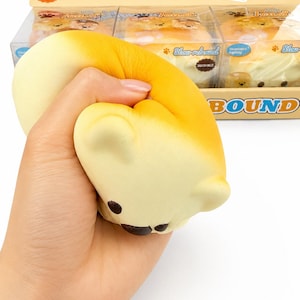 Puppy Toast Squishy Slow Rising Kawaii Stress Relief Toy Soft Scented Bread Squishy