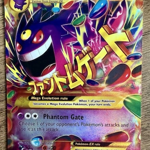 Mega Gengar EX XY Phantom Forces 121/119 Holo Custom Handmade Fan Art Card