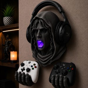 Fallen Angel Gaming-Headset-Controller-Halterung | RGB-LED-Wandhalterung