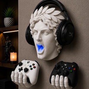 Apollo Gaming Headset Controller Holder | RGB LED Wall Mount Stand
