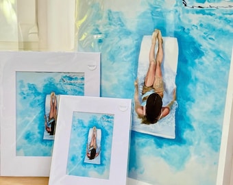 Underwater Swimming Art- Pool Vibes-  ARCHIVAL PRINT