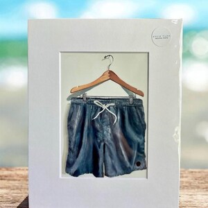 Swimming Suit Art- His 1 in blue trunks-  ARCHIVAL PRINT