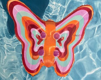 Float On 3 Butterfly Raft- archival print