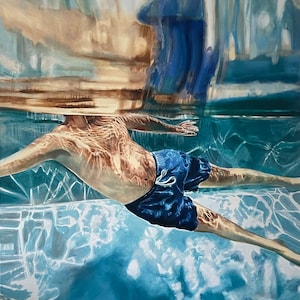 Underwater Swimming Art- Liquid Flight-  ARCHIVAL PRINT