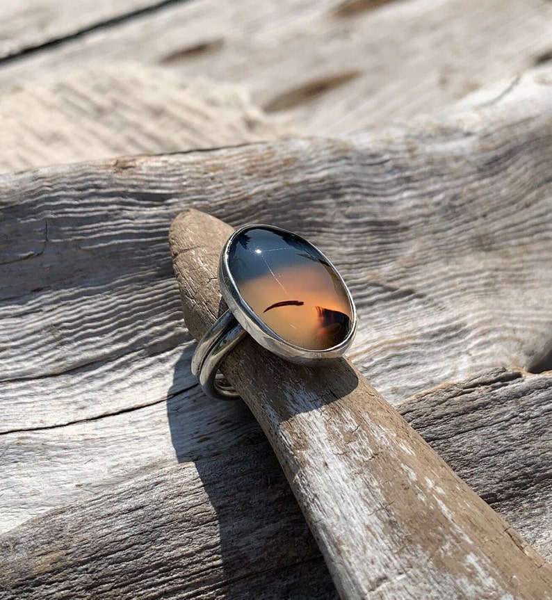 Moonstone Vintage Gypsy Ring – Boho Chic 925 Sterling Silver | Sizes 7, 8, 9 | Koral Jewelry Collection
