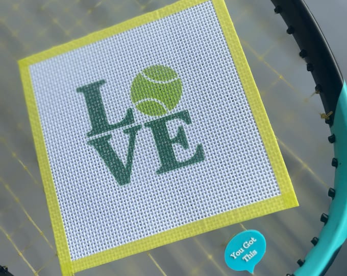 Featured listing image: Tennis Needlepoint Canvas- 13 mesh