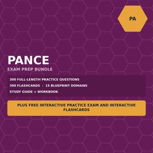 PANCE Practice Exam 300 Questions | Physician Assistant Exam Prep Bundle | Study Guide, Flashcards & Interactive Apps | PA-C