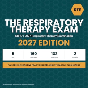 NBRC RT-examensförberedelsepaket 2027 | Studiehandledning, arbetsbok, övningsprov, bildkort och övningar i andningsterapi