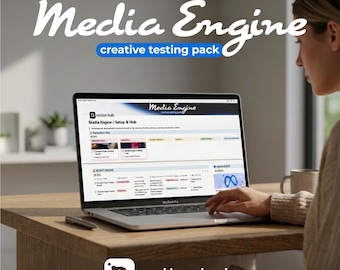 Meta Ads Notion Template | Creative Testing Pack for Agencies & Media Buyers, Campaign Script Engine, Video Ad Production Pipeline Tracker