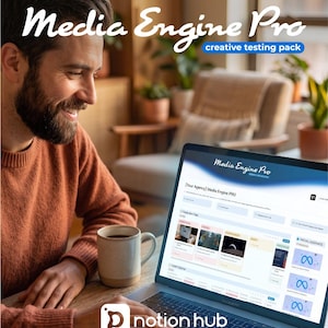Notion Media Agency System PRO | Meta & TikTok Ads Testing Dashboard, Client Approval Portal, Automated Winning Ad Tracker and Script Engine