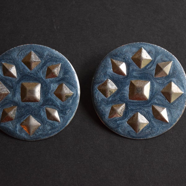 Blue Stud Earrings Etsy