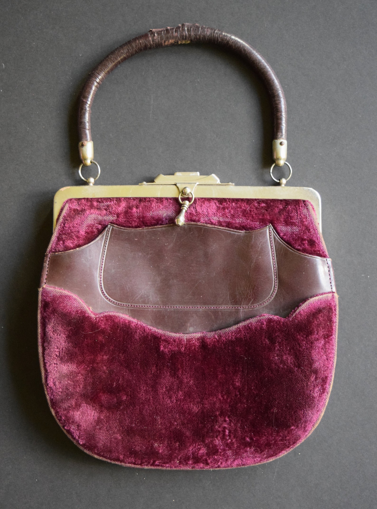 Velvet Purse Velvet Clutch Plum Velvet Vintage Velvet Bag Etsy