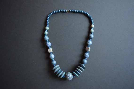 Blue Necklace, Chunky Necklace, Statement Necklac… - image 2