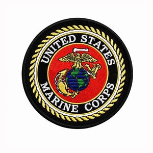 United States Marine Corps Embroidered Patch, USMC Eagle Globe Anchor Military Patch