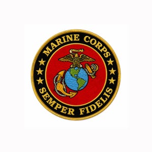Naszywka haftowana Semper Fidelis Korpusu Piechoty Morskiej, naszywka z orłem i kotwicą USMC