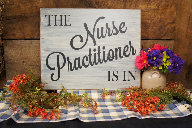 The Nurse Practitioner Is In Rustic Style Nurse Sign Great Entry Sign Graduate Nursing School Medical Office Decor We can make changes free image 2