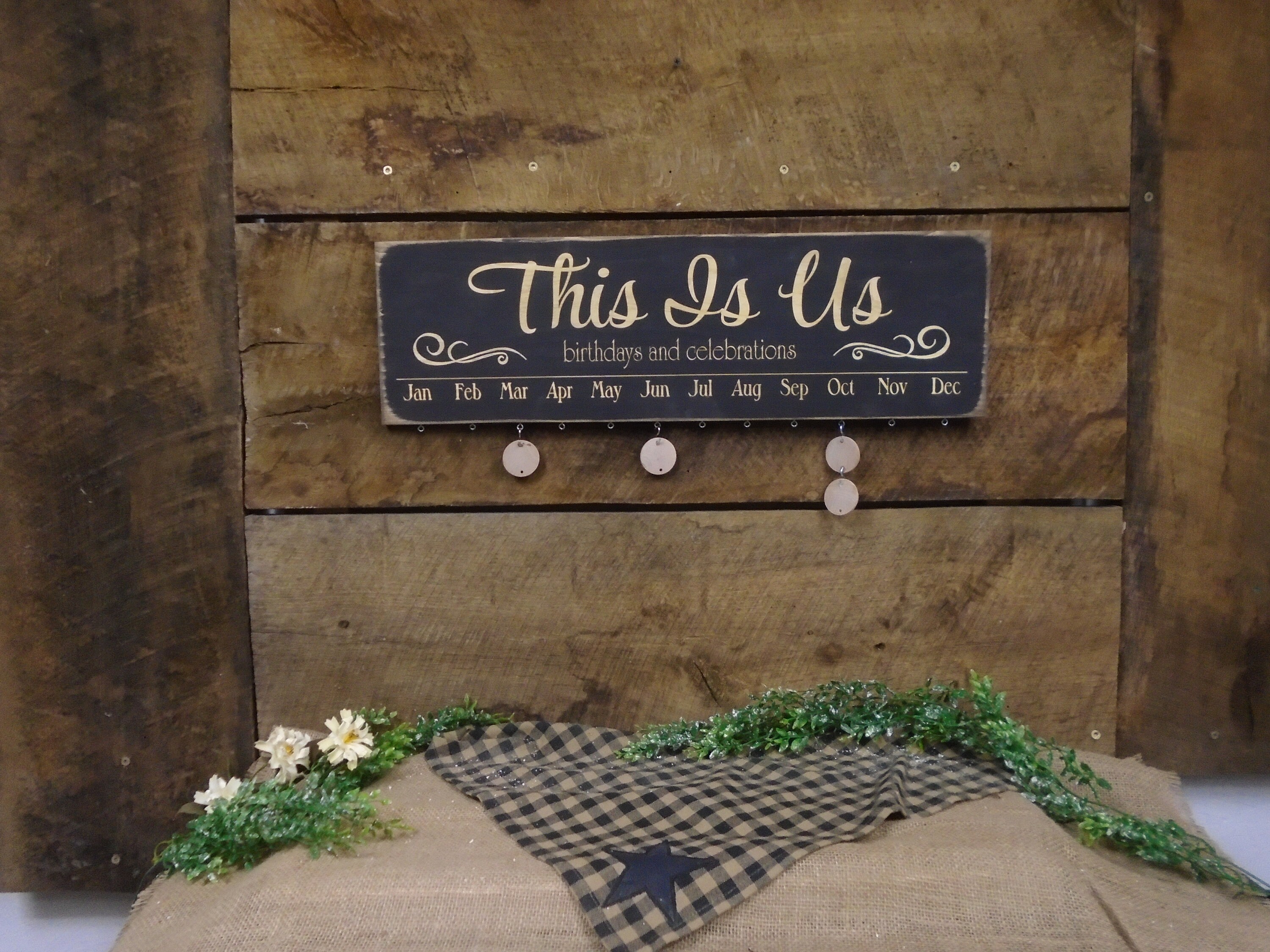 This is Us All Wood Birthday Calendar Family Birthdays and Etsy